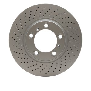Porsche 911 Brake Rotor (1) - Front - R1 Concepts - GEOSPEC Coated Rotor - Drilled - `99-`23